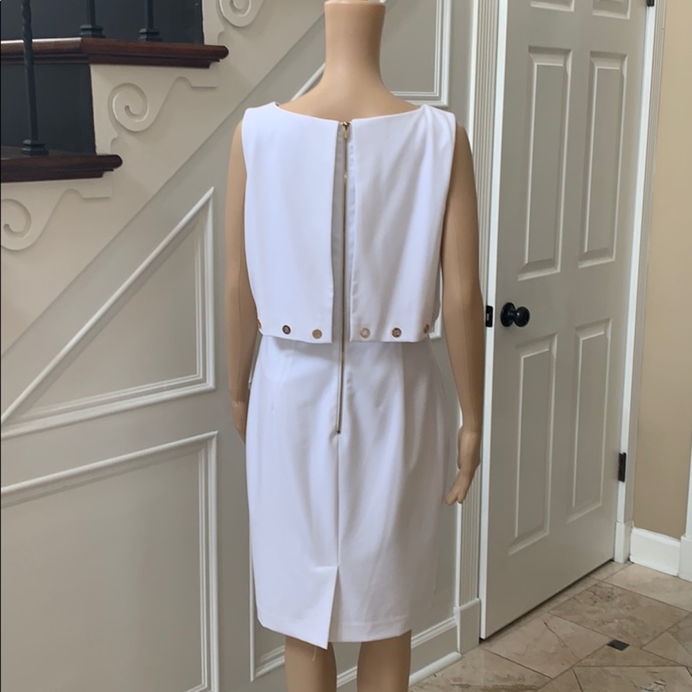 SALE! White dress like new only worn once sz 10 - Picture 5 of 5